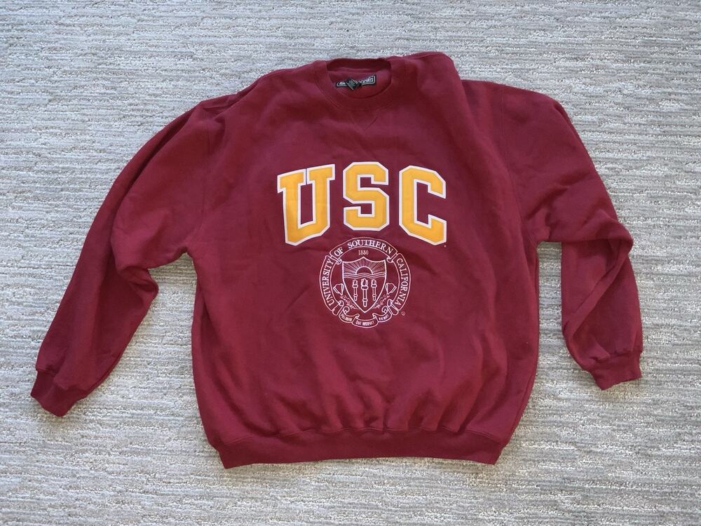 Vintage USC Trojans Gear for Sports Hoodie Men’s XL Red Pullover